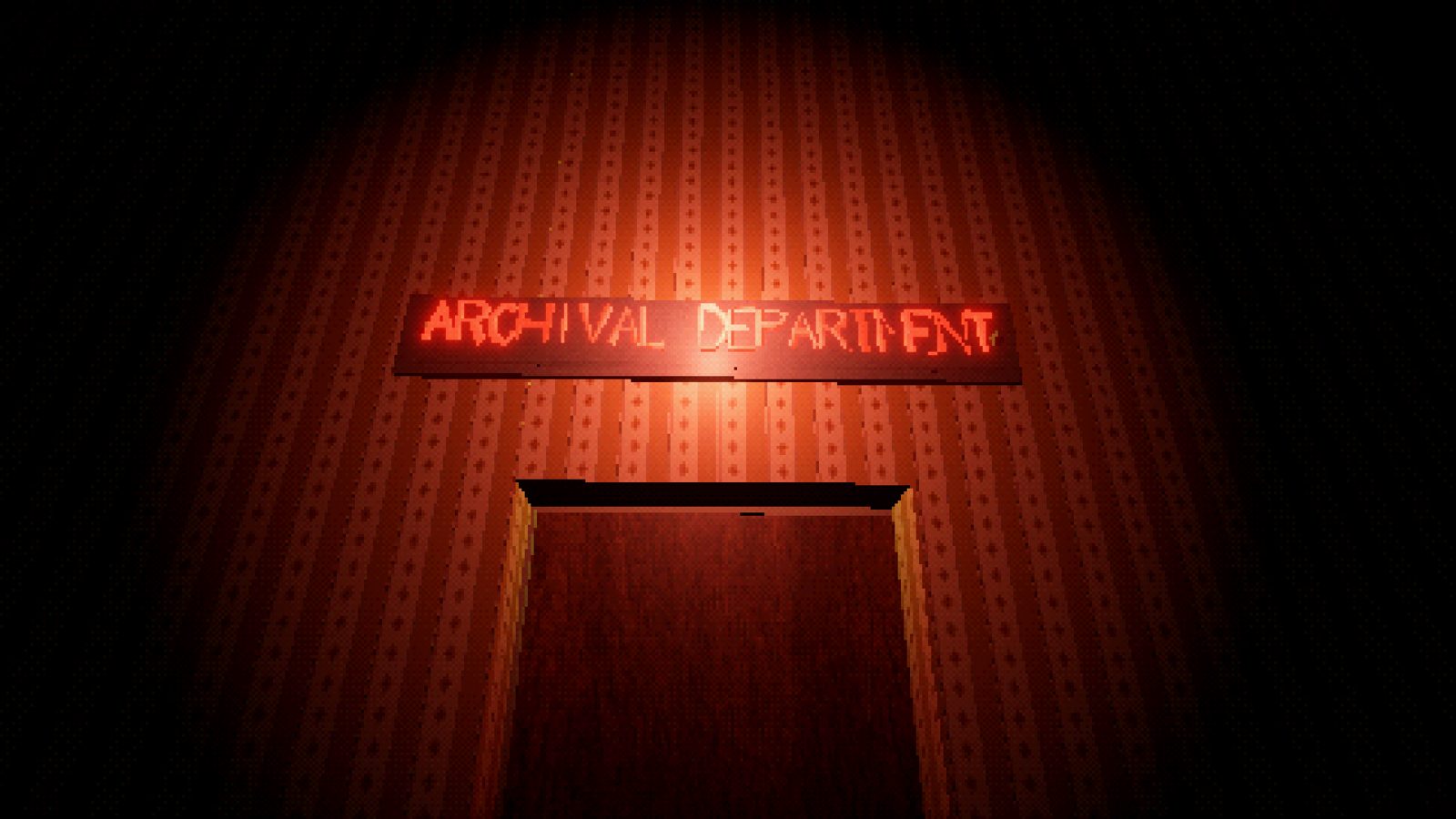 The Archival Department sign above a door